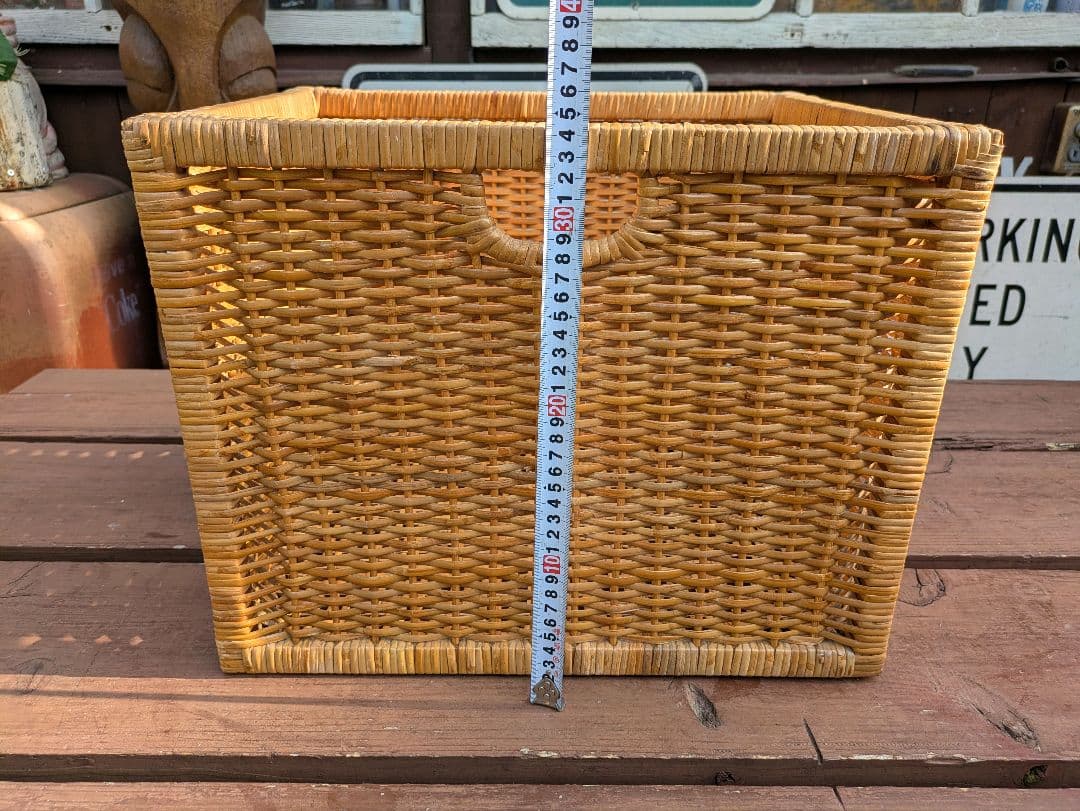 希少　飴色ラタン収納 ランドリーラック バスケット タンス　収納バスケット　カゴ