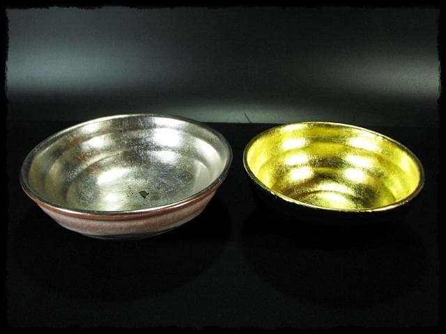 即中斎好 嶋台 茶碗 金銀一双 佐々木 昭楽 茶道具 f236