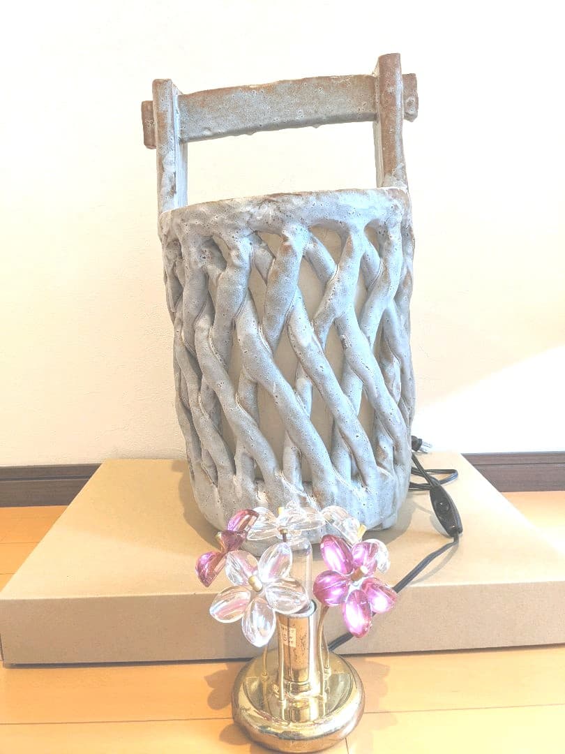 ★美濃焼陶芸☆レア☆屋内灯♡行燈(あんどん)☆アンティークフロアスタンド☆