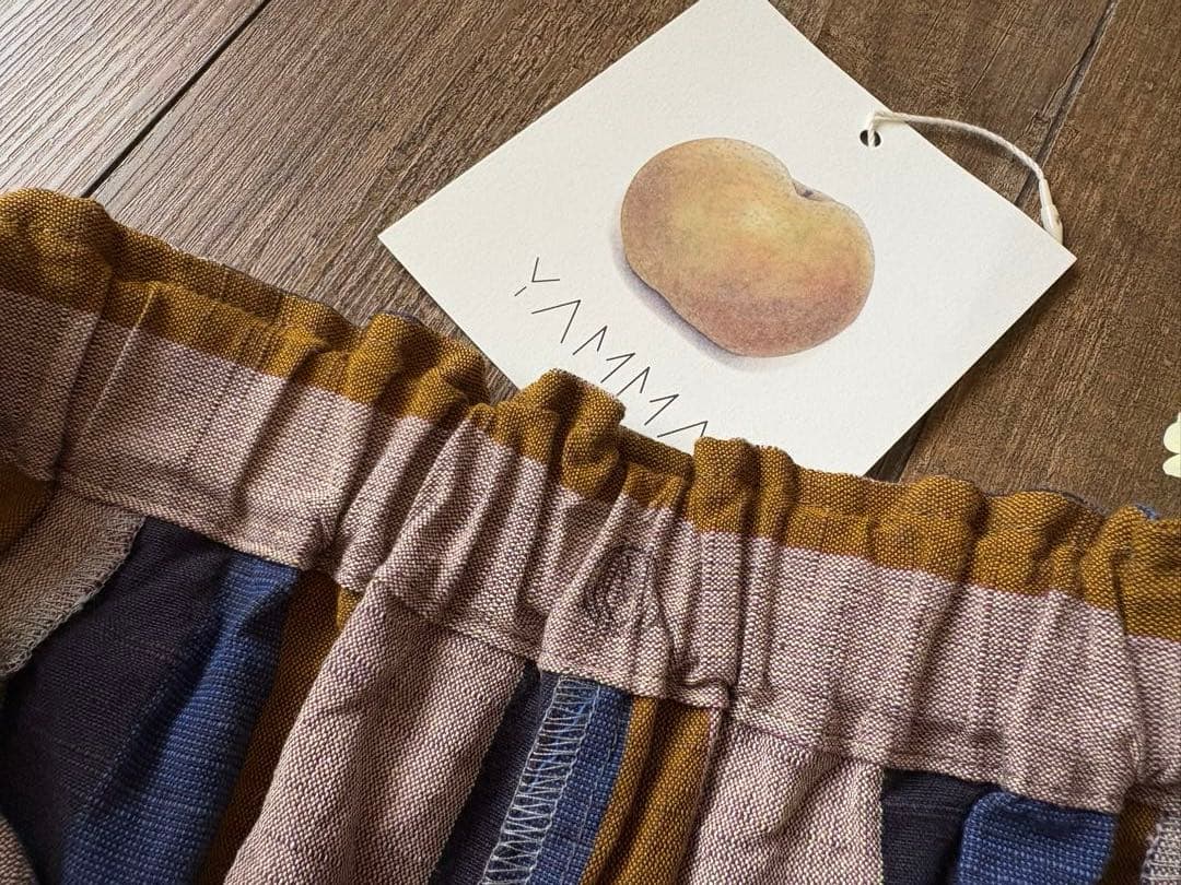 ꕤ極美品ꕤ ヤンマ産業　会津木綿キュロットパンツ　はかま丈 ①のぞみ縞