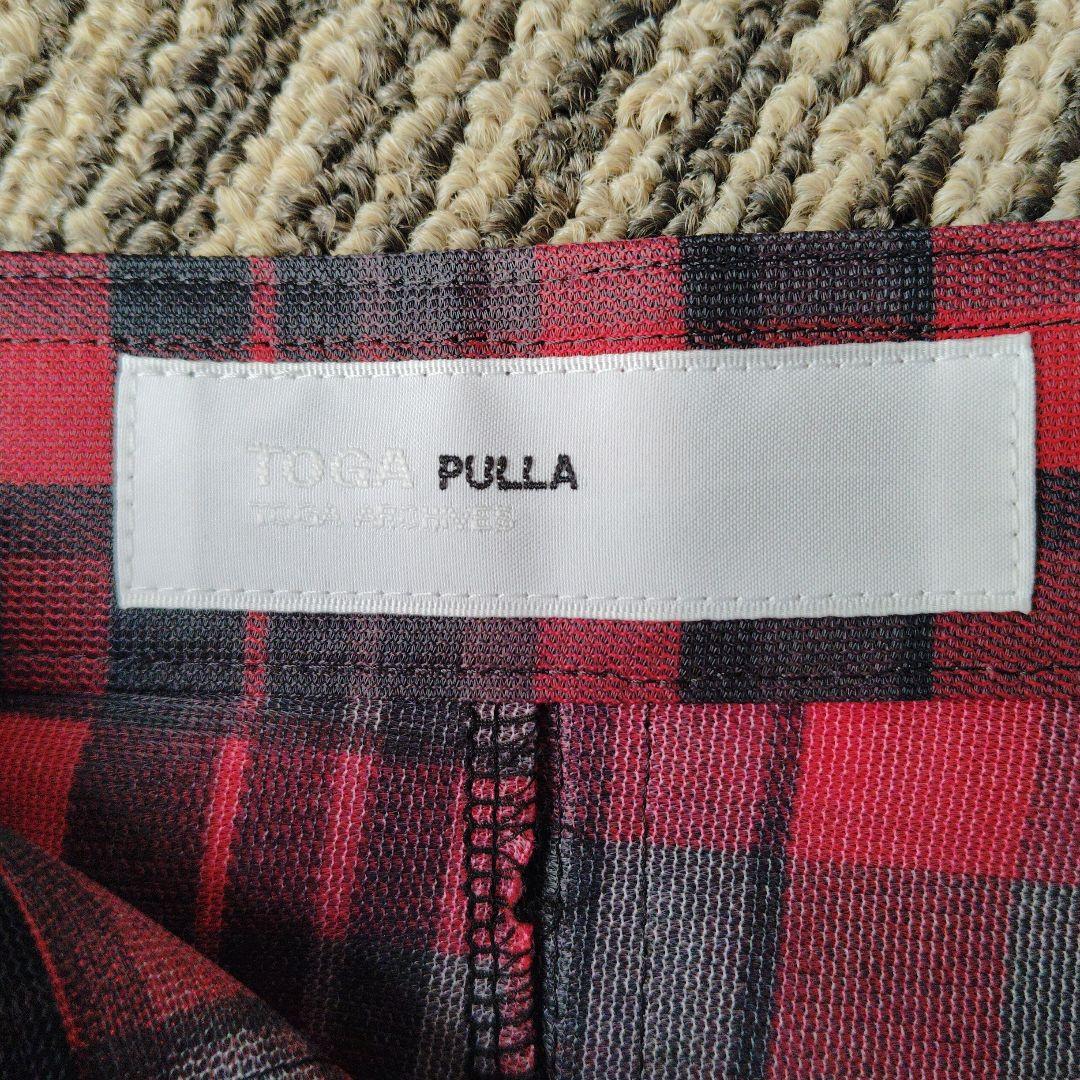 TOGA PULLA2024SSシアーチェックスカート
