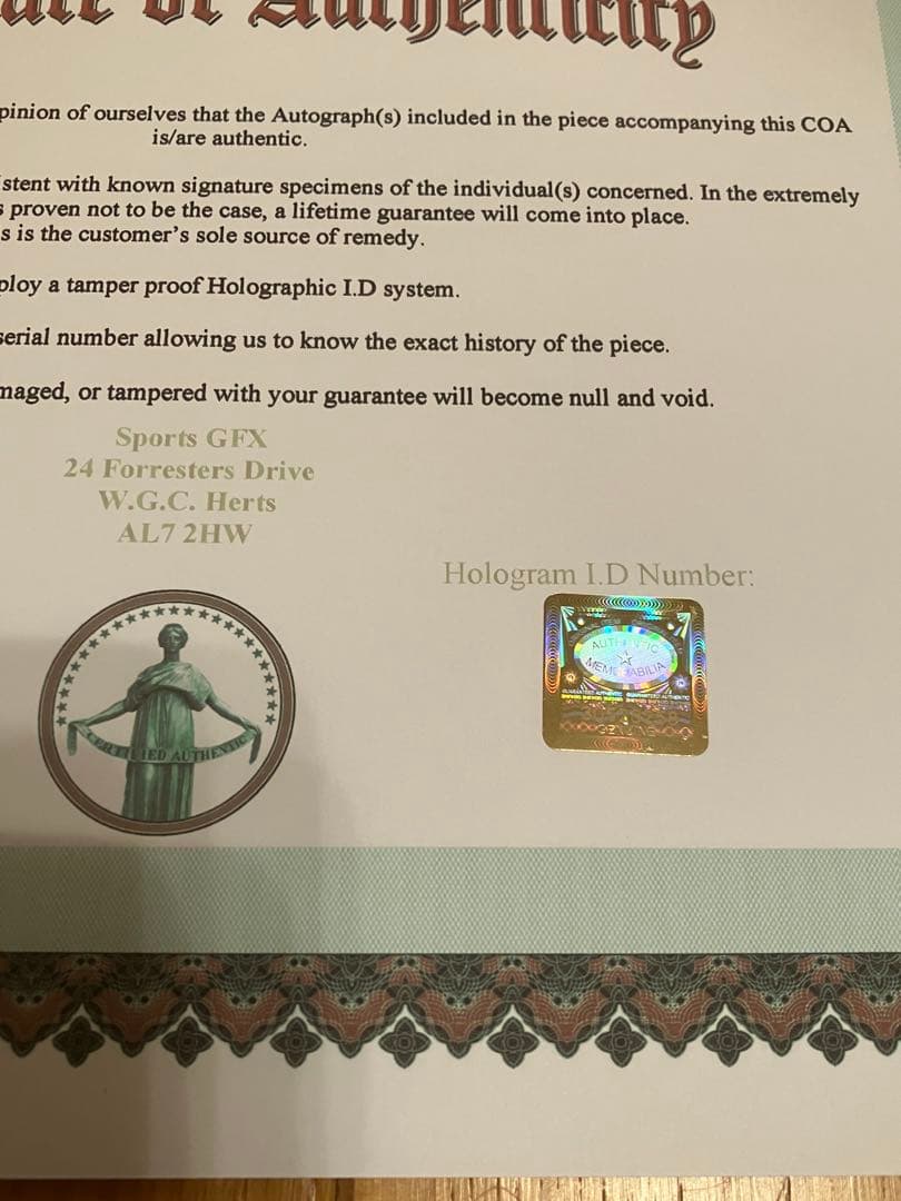 デーモン　ヒル　直筆サイン　ウィリアムズルノー　1994 証明書付き　モナコGP