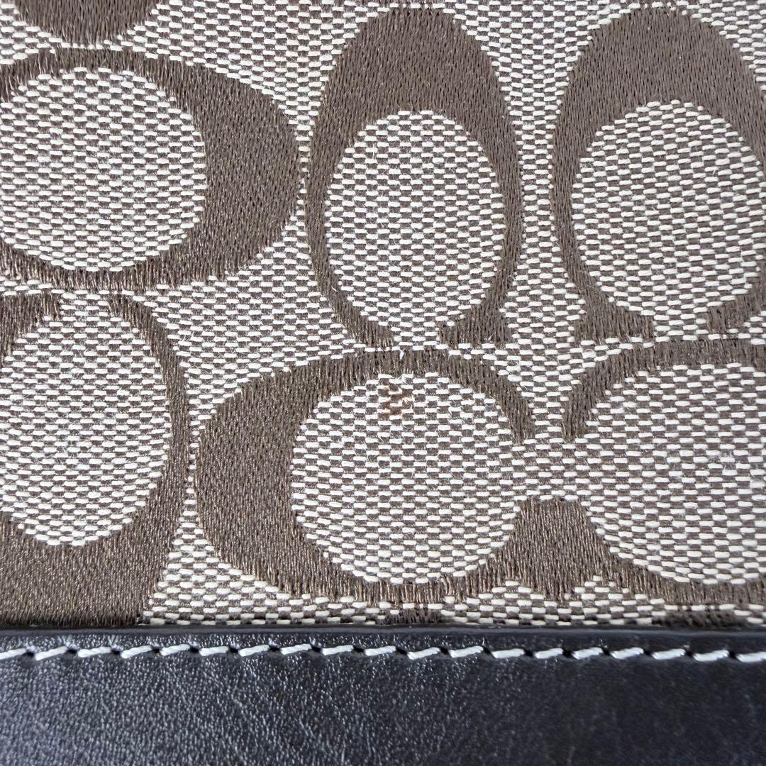 コーチ アクセサリーポーチaccessory pouch6094チャームブラウン