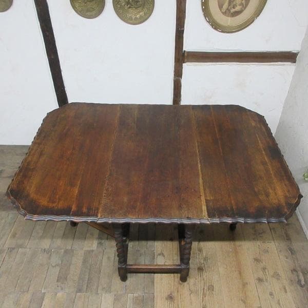 イギリス アンティーク 家具 ゲートレッグテーブル ダイニング 英国 6992d