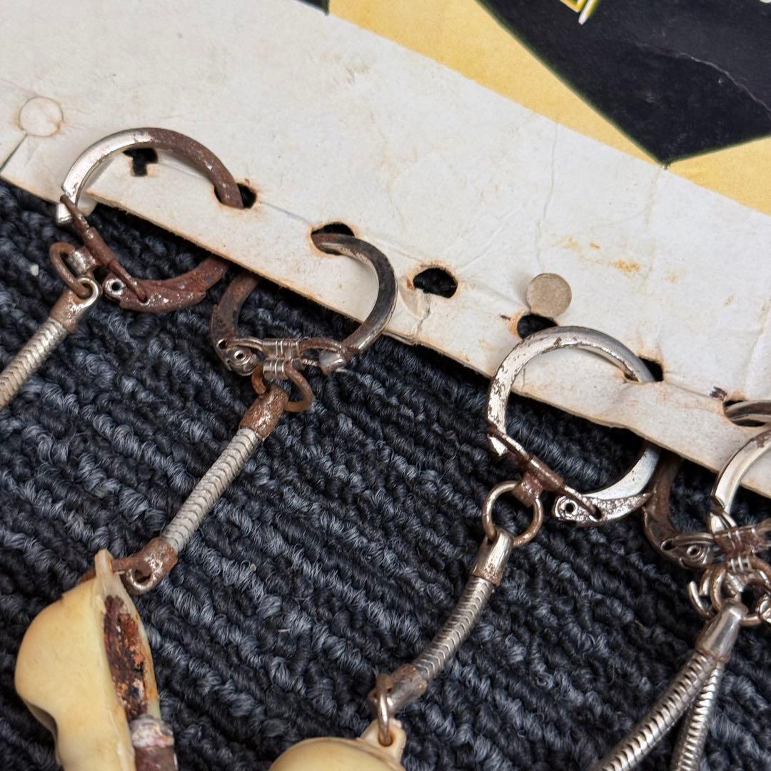 キーホルダー ドクロ 髑髏 骨 レトロ 当時物 ジャンク まとめて 大量