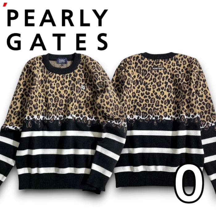 パーリーゲイツ ゴルフ 日本製 ボーダー柄 ニット プルオーバー 長袖 ウェア