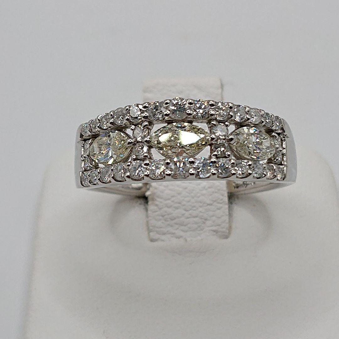 チョコママ様1カラット 真ん中マーキース 天然ダイヤモンドリング プラチナ900