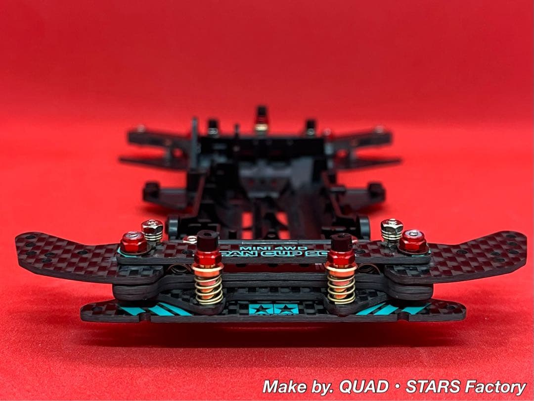 【ミニ四駆・VZ用】2軸ATピボットバンパー　J-CUP2022／カーボン