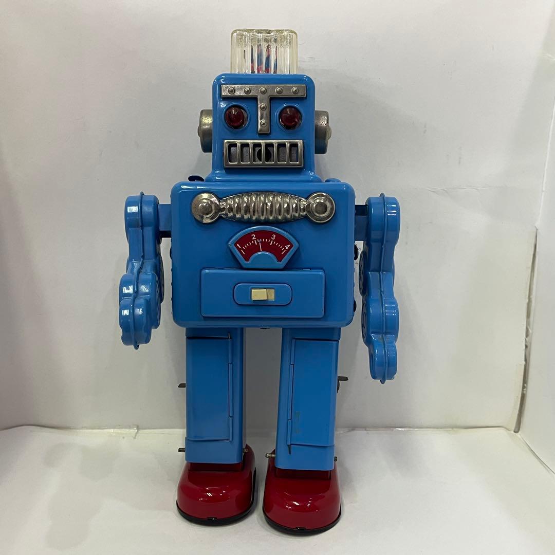 HAHATOY スモーキング スペースマン ブリキロボット 玩具 青