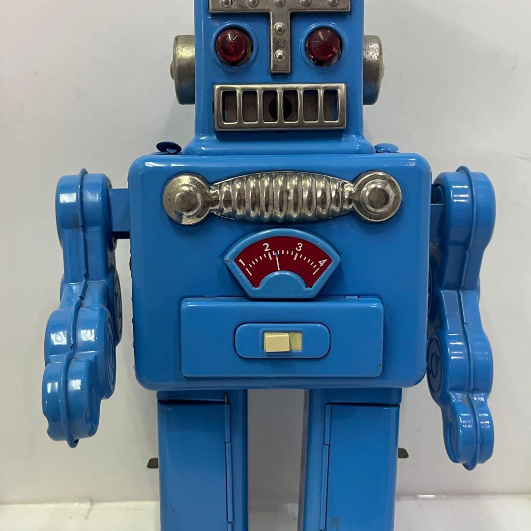 HAHATOY スモーキング スペースマン ブリキロボット 玩具 青