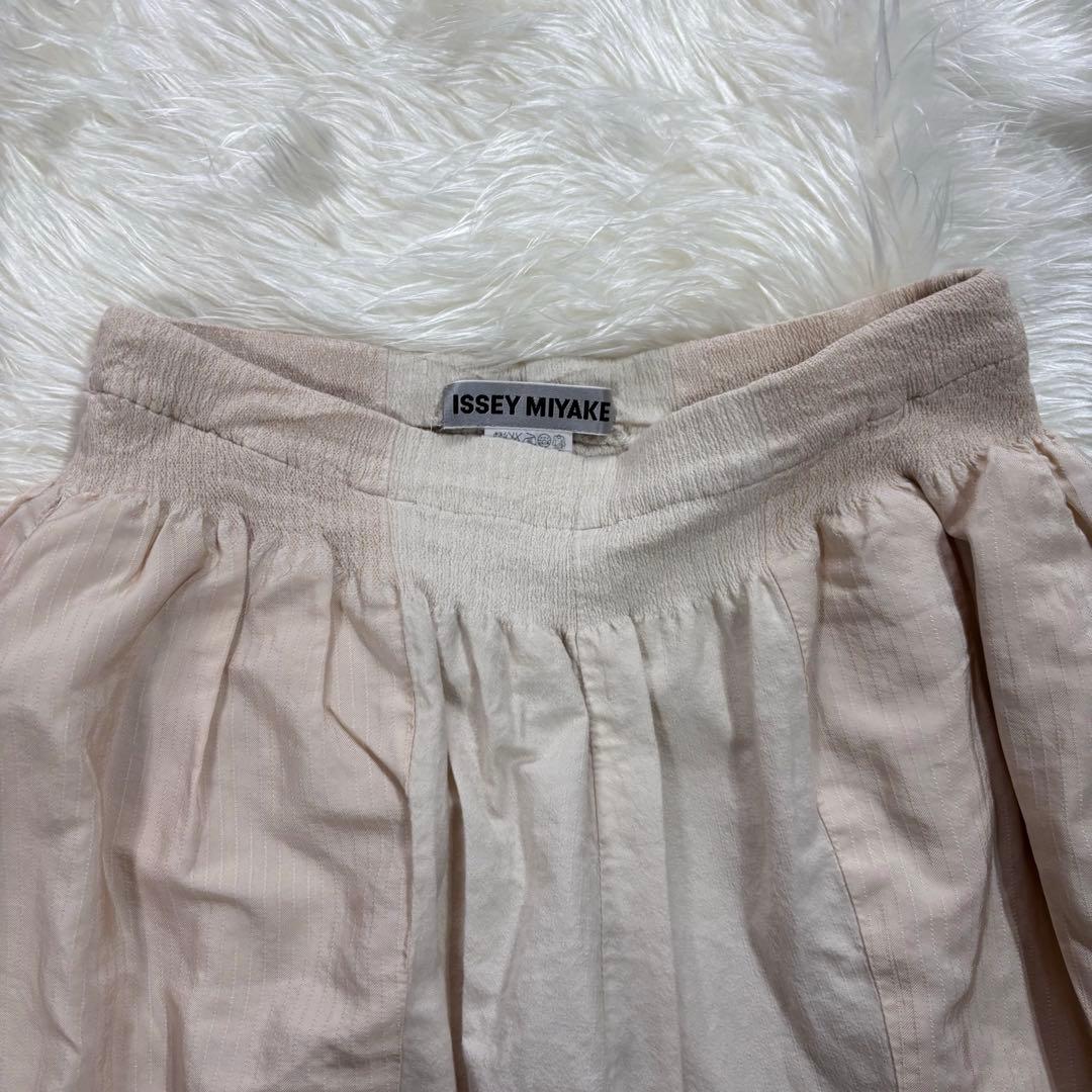 レア✨イッセイミヤケ 切替 バルーンパンツ ジョガーパンツ コットン ベージュ