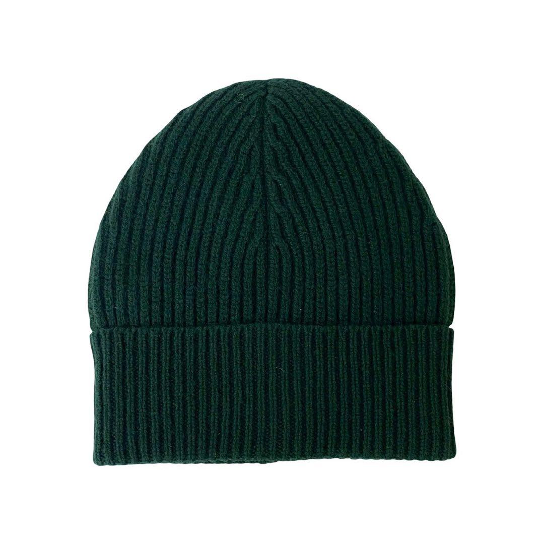 未使用保管品 メゾンマルジェラ 4ステッチ ウール ニットキャップ ビーニー 緑