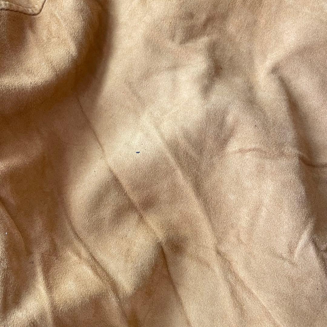 本革 ヴィンテージ スエードレザーブルゾン ユーロ古着 キャメル 56