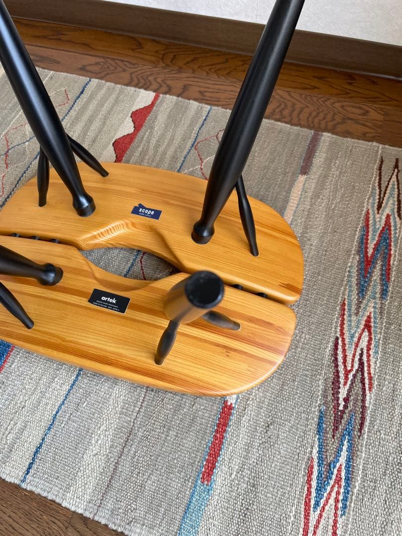 Pirkka stool artek 廃盤　ハニー×ブラック　35cm ピルッカ