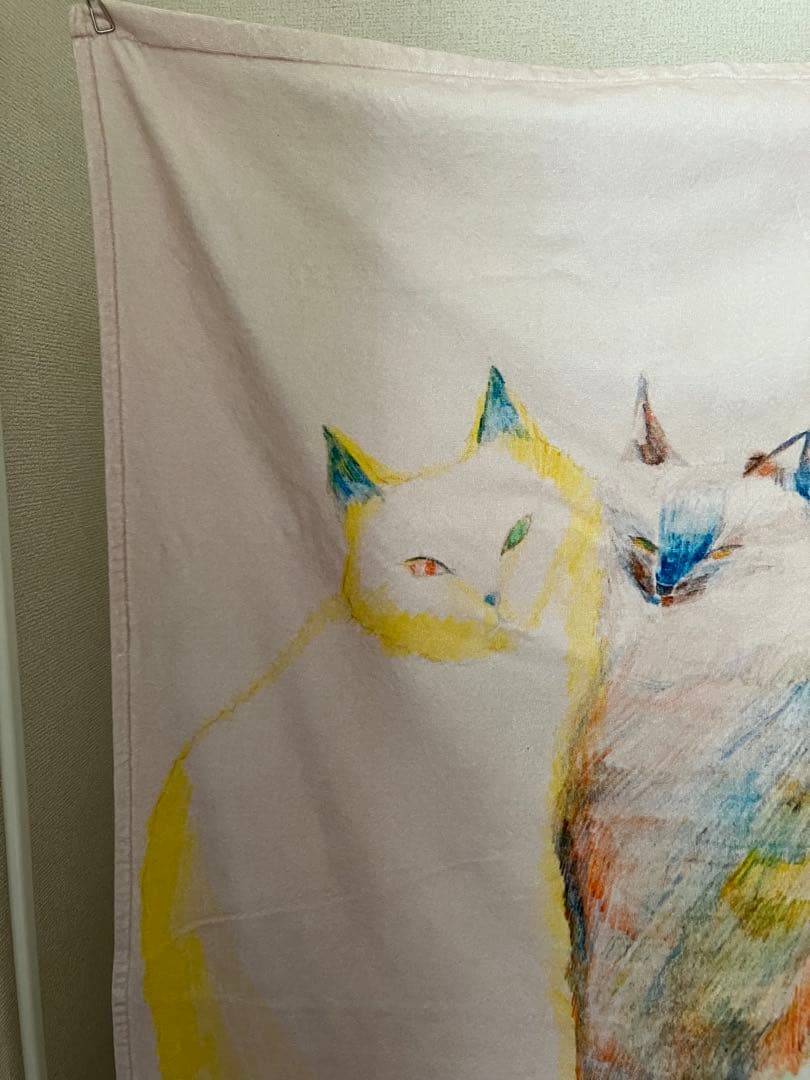 「穏やかな猫タオルケット」カネコアヤノ