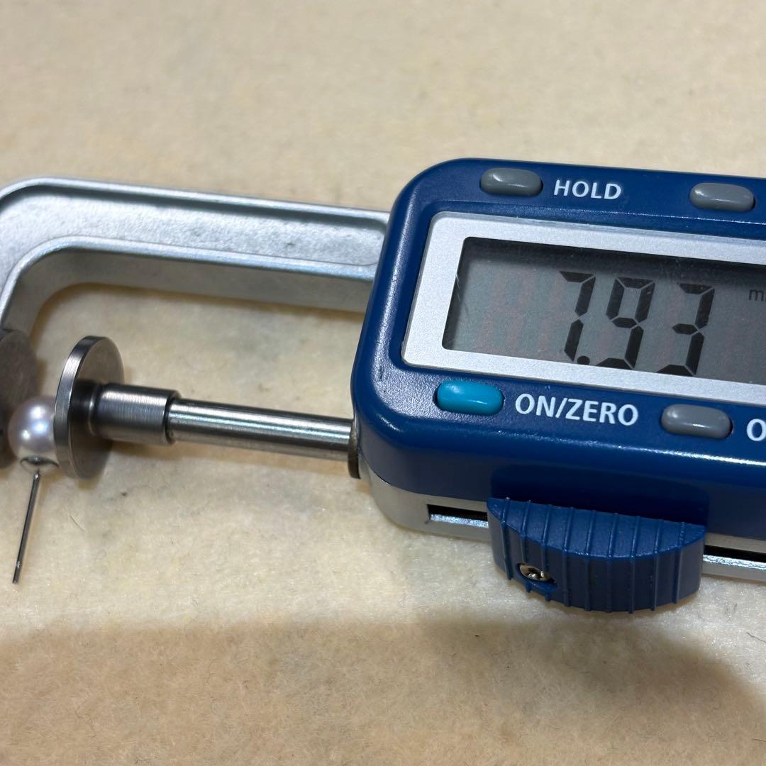 535 パールピアス　あこや真珠　7.9mm