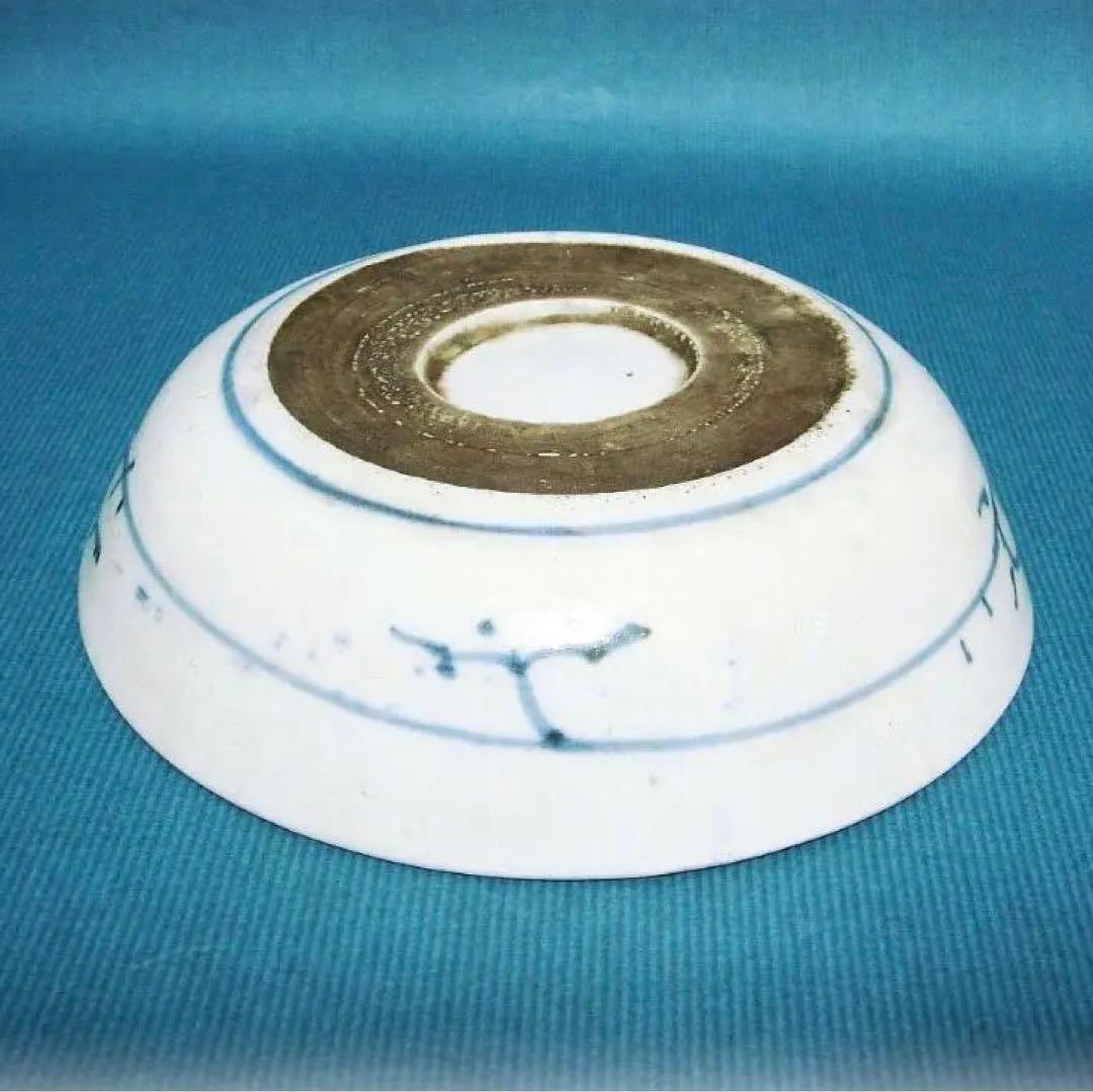 406『染付 蛸唐草文 皿』　/骨董品 古美術 古玩 アンティーク