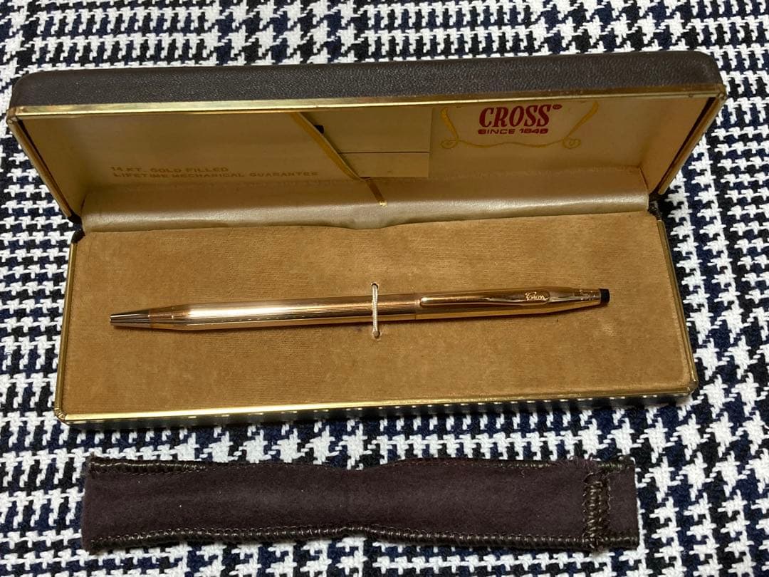 CROSS クロスボールペン14K 14金 ケース 英語説明書付き 旧ロゴ 希少