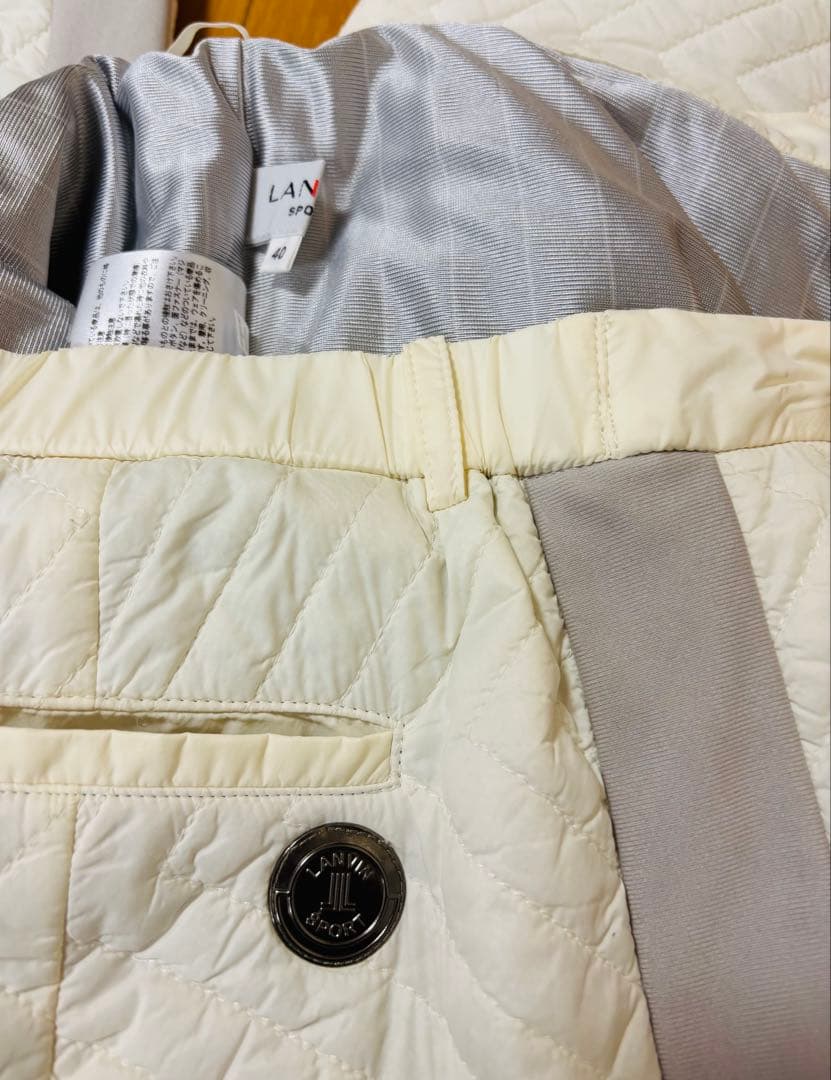 LANVIN sports キルティング防寒ゴルフパンツ