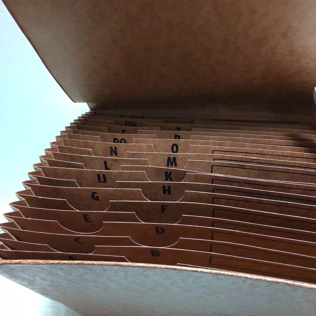 ヴィンテージ　蛇腹ファイル　ブラウン　MADE IN U.S.A.