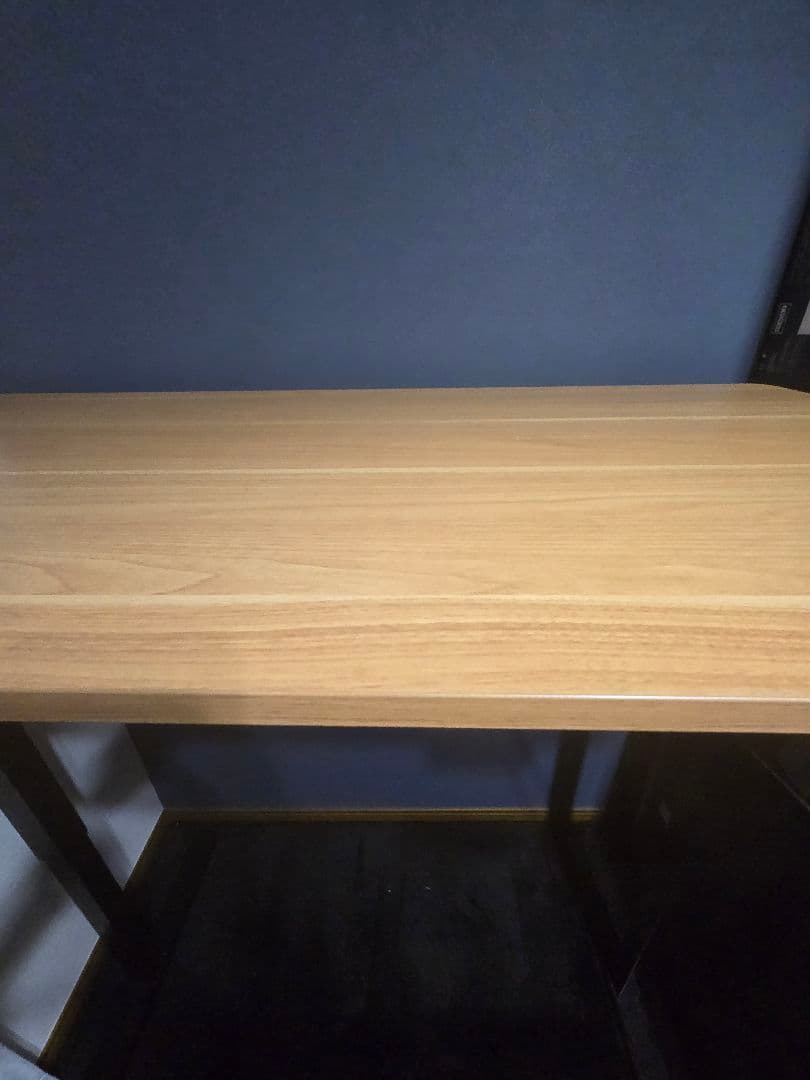 SANODESK 電動昇降式デスク E150　脚部（黒）/ 天板（メイプル）