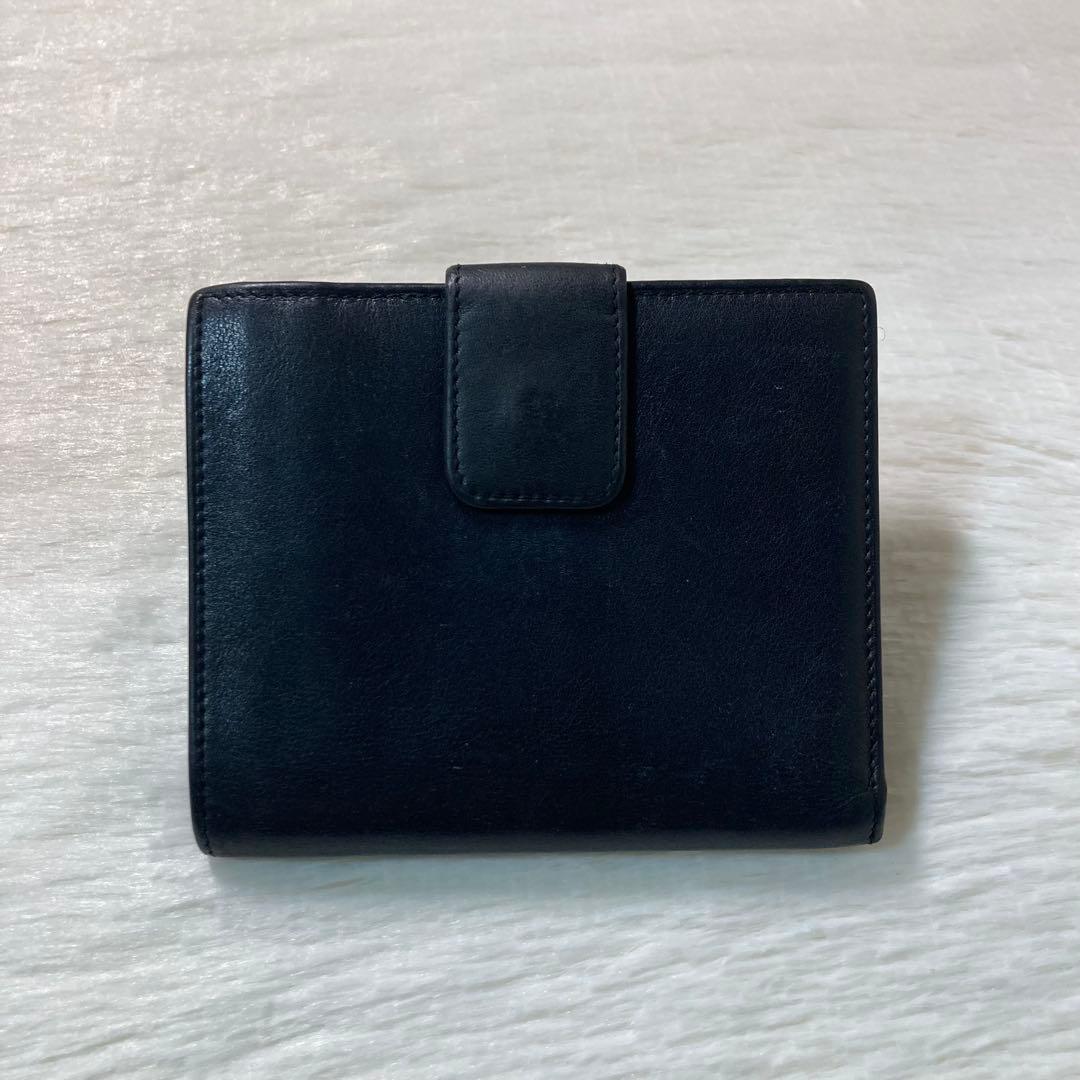 早い者勝ち　美品　GUCCI グッチ　バンブー　二つ折り　黒　レザー　人気