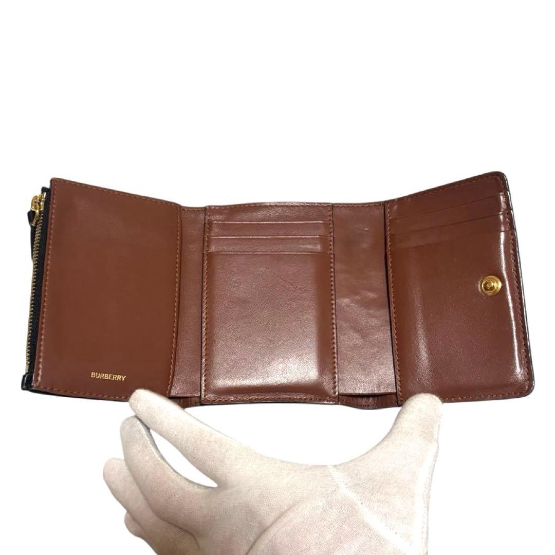 人気　美品　バーバリー　折り財布　PVC　マルチカラー　ストライプ　ノバチェック