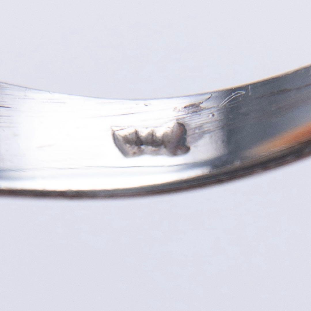 英国 ヴィンテージ シルバー925 タイガーアイ シグネットリング 　21号