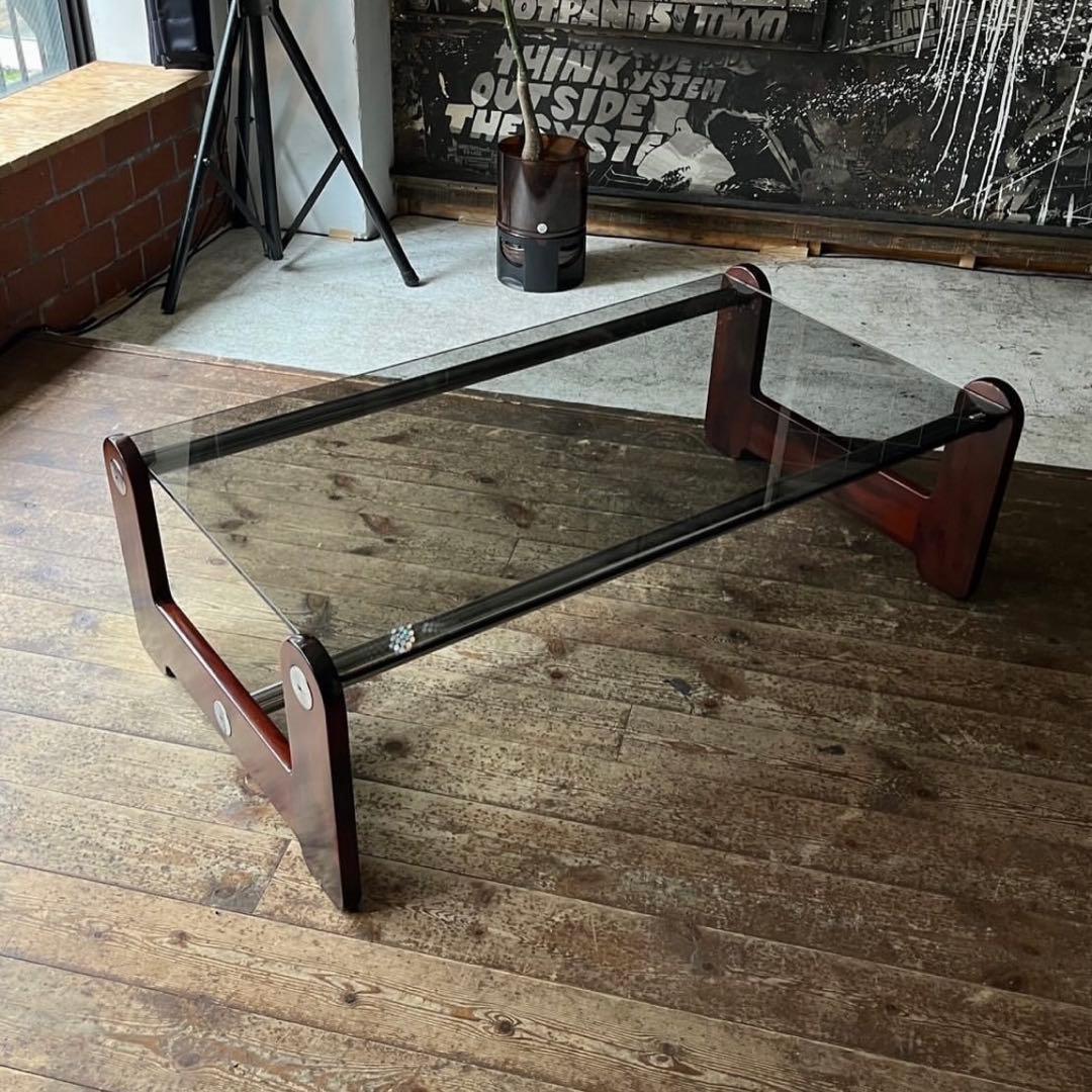 カリモク ガラステーブル ヴィンテージ家具