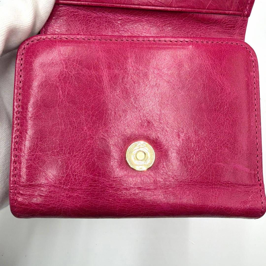 BALENCIAGA バレンシアガ シティ 三つ折り財布 コンパクト ピンク