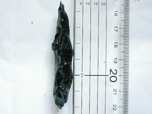 黒曜石 石器 173 手持ちナイフ スクレイパー 参考出品