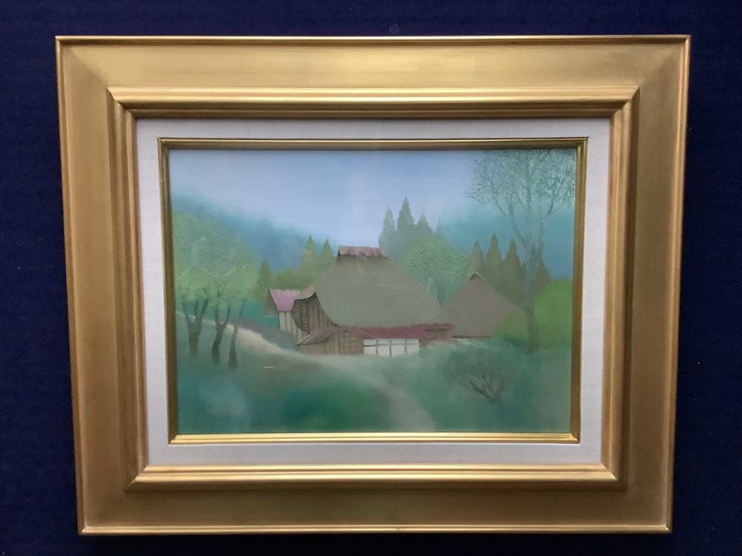 油彩画　作家　折本美禰子　山辺の古里