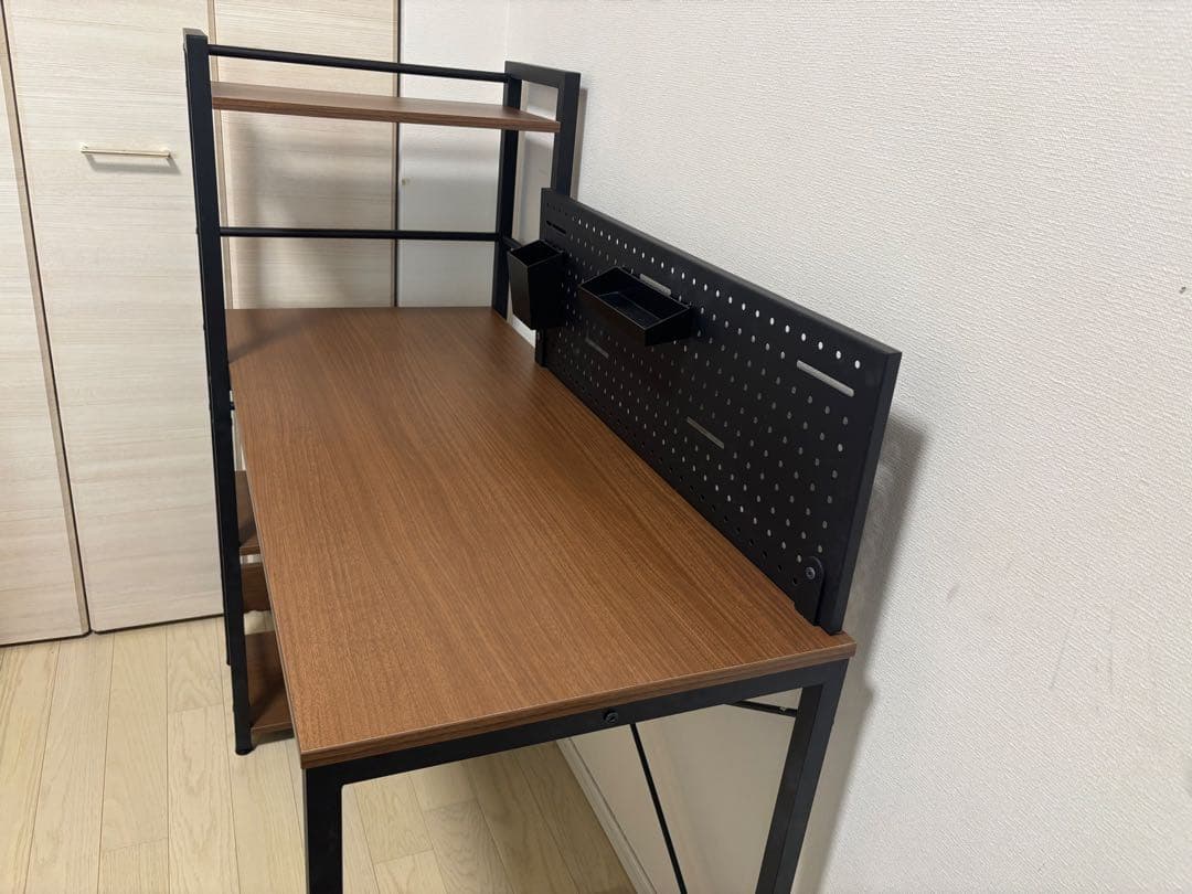 【送料無料】ニトリ　システムデスク (ZK002 110 MBR)＋デスクパネル