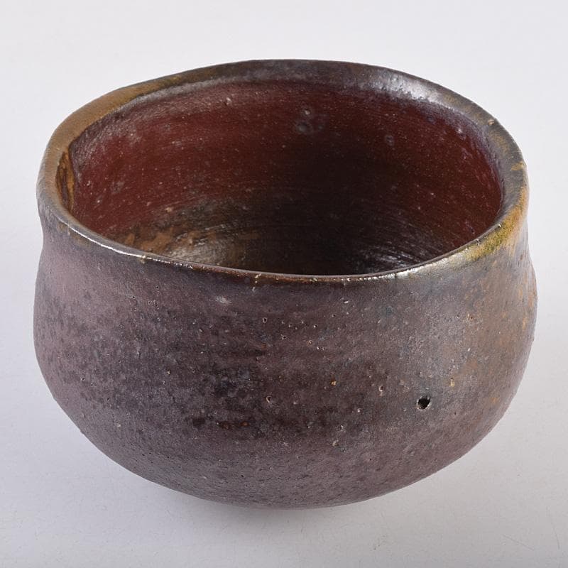 茶道具　備前焼　中村六郎作　茶碗　共布共箱　D　R8973