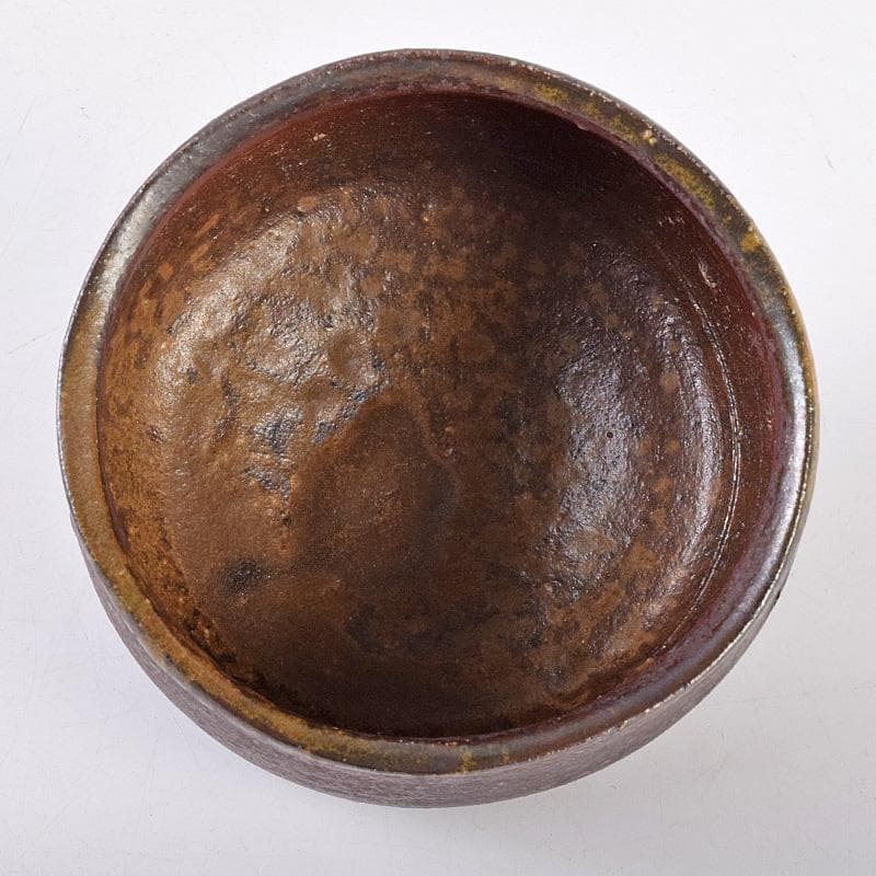 茶道具　備前焼　中村六郎作　茶碗　共布共箱　D　R8973