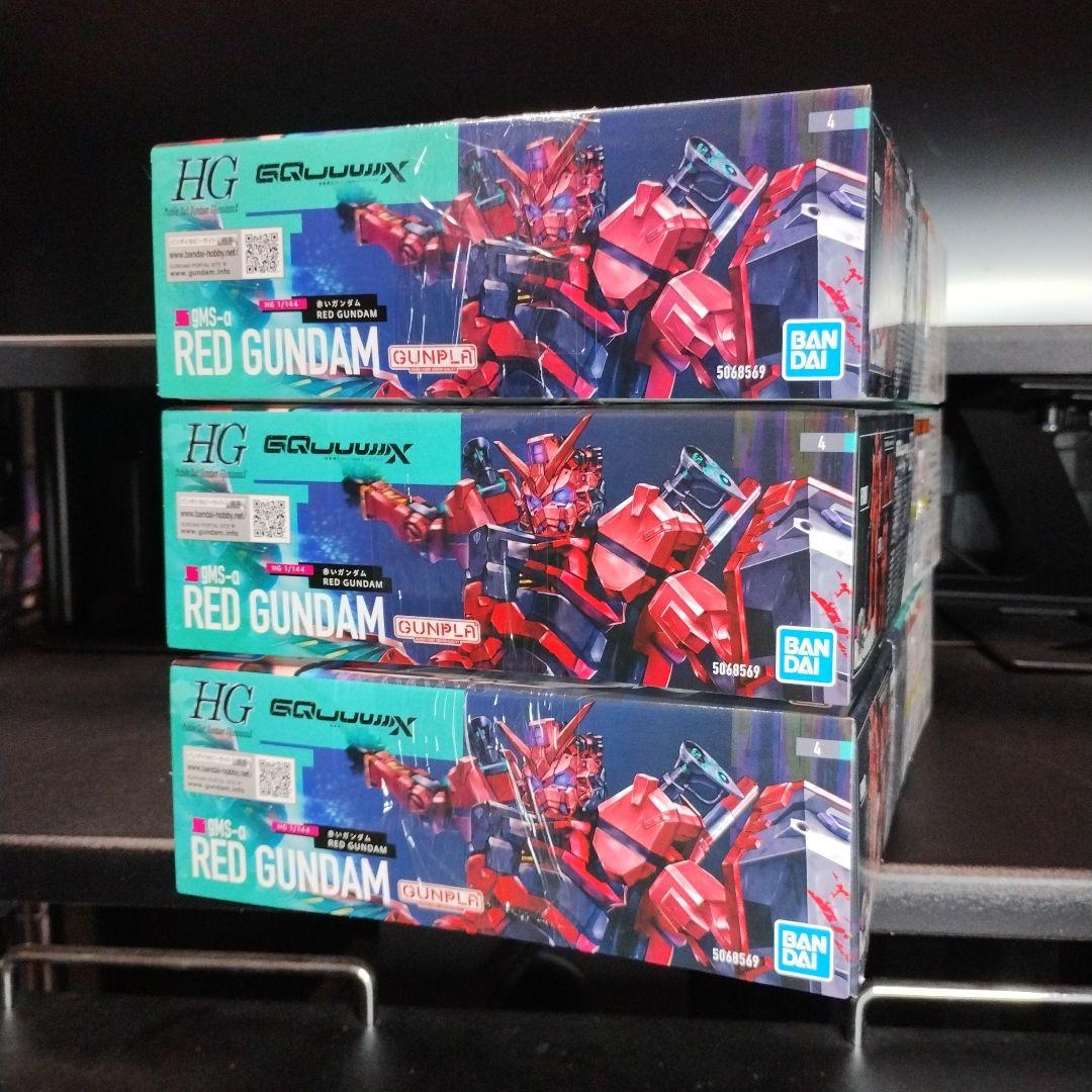 未開封新品 HG 赤いガンダムx3＋ジェットエフェクトx2 合計5個セット