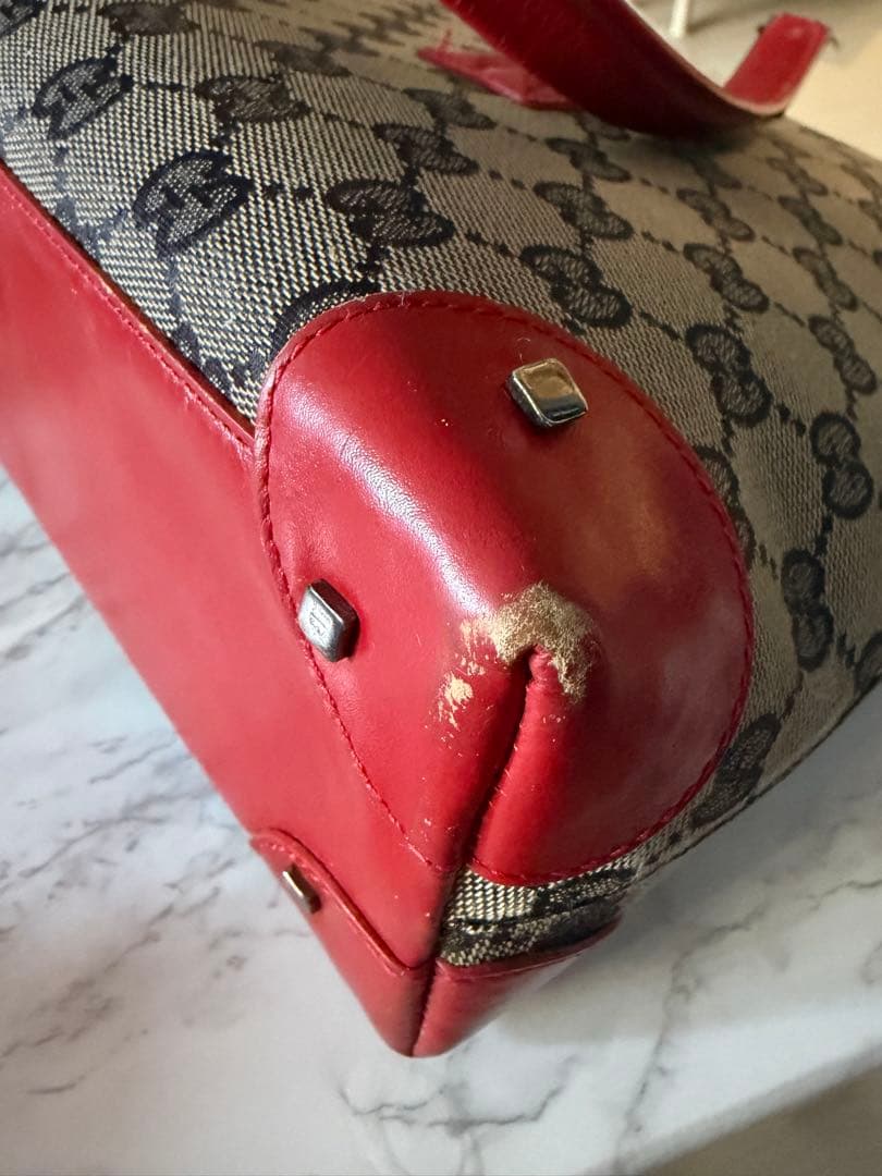 GUCCI ハンドバッグ 赤 トートバッグ