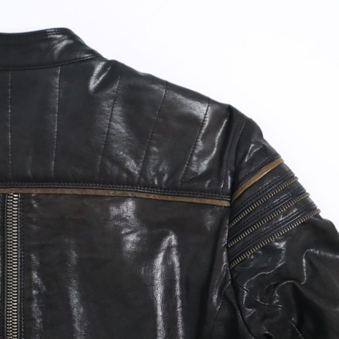 archive diesel ジップデザイン ライダース レザージャケット