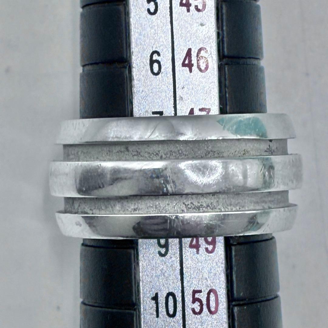 【廃盤品】ティファニー　8号　グルーブド　ダブルライン　リング　シルバー　希少