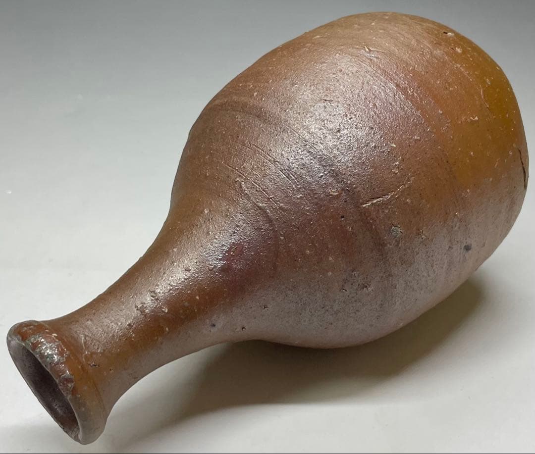 県指定重要無形文化財　金重道明　備前徳利　備前焼　共箱　d517