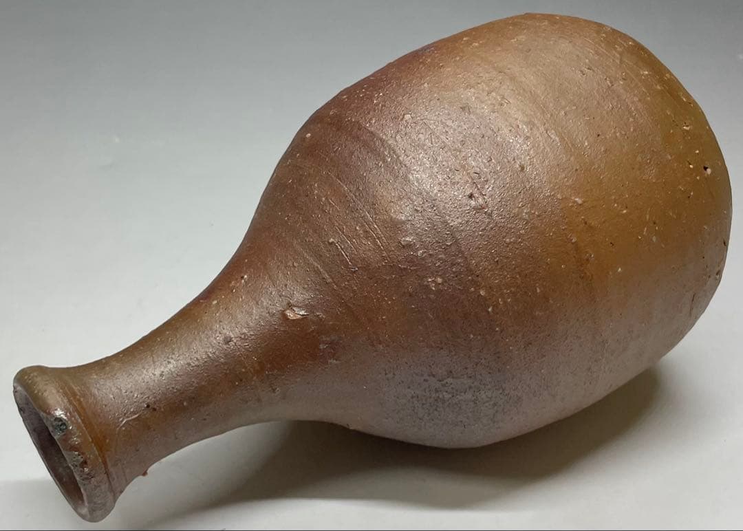 県指定重要無形文化財　金重道明　備前徳利　備前焼　共箱　d517