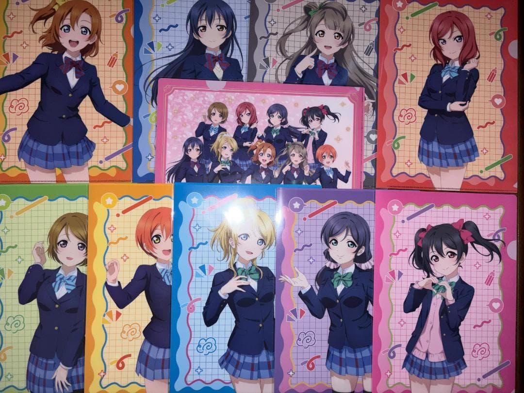 μ's クリアファイル コンプリートセット 15周年記念POPUPSTORE