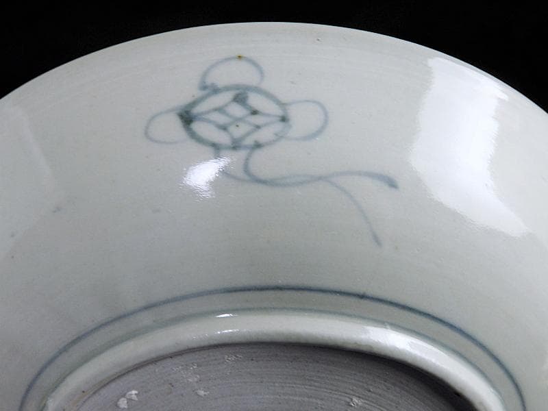 くらわんか　染付　瓢箪に葉紋様の図　５寸半皿　E523AS-CIg