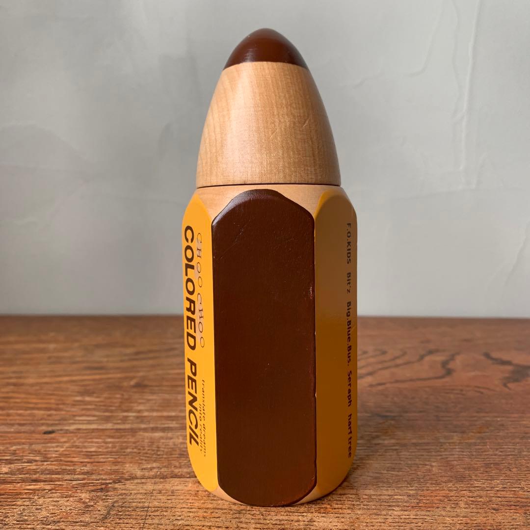 ご確認用　木製　鉛筆型ケース　色鉛筆セット　レトロ　ノベルティ