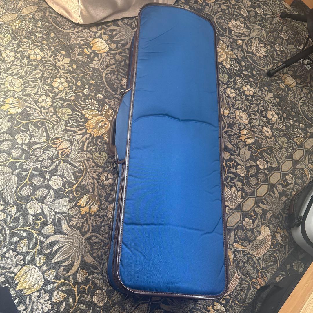 バイオリンケース お布団付き　青　バイオリン　弓