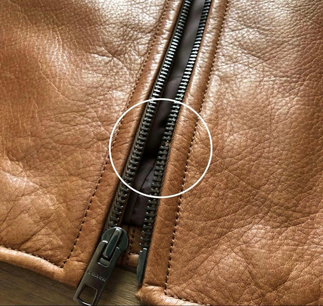 COACH レザージャケット キャメル 牛革 XS メンズ　レディース