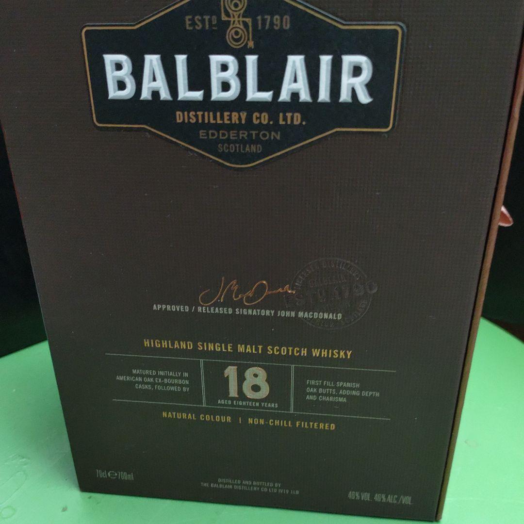 スコッチウイスキー　 バルブレア１８年
