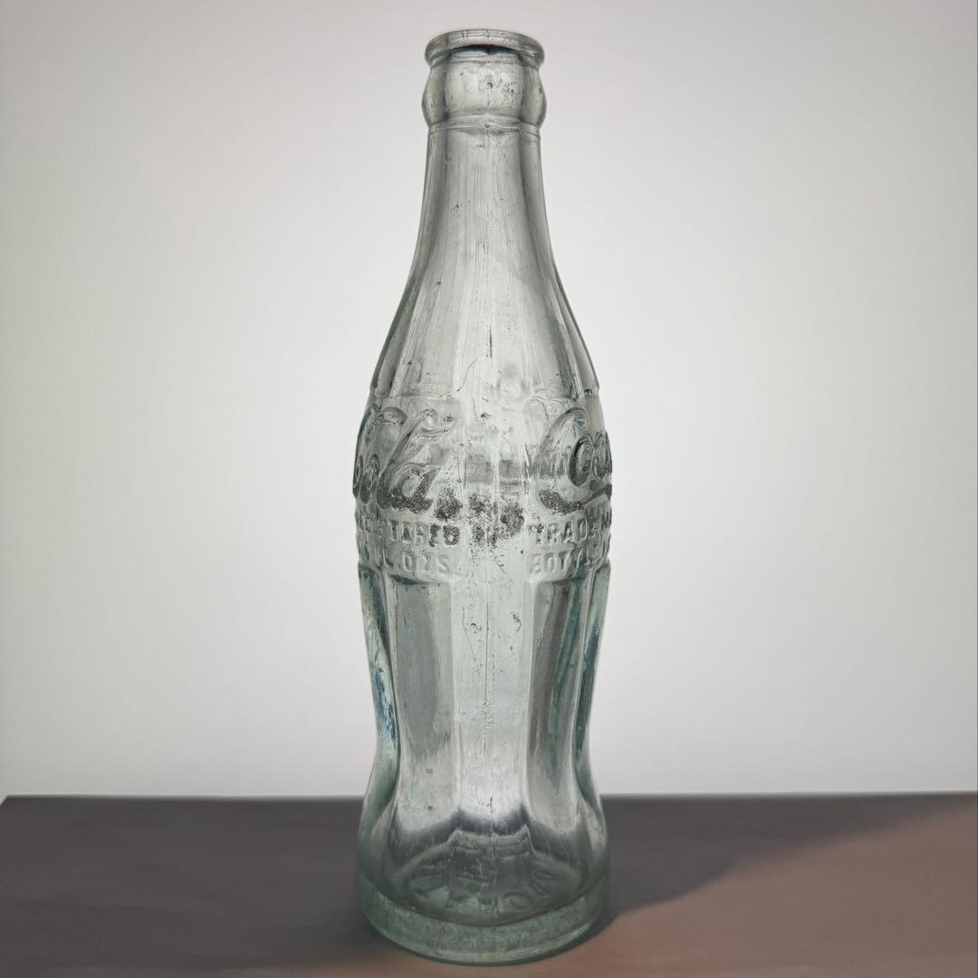 C2 1920年代　コカコーラ コンツァーボトル ライトグリーン 瓶