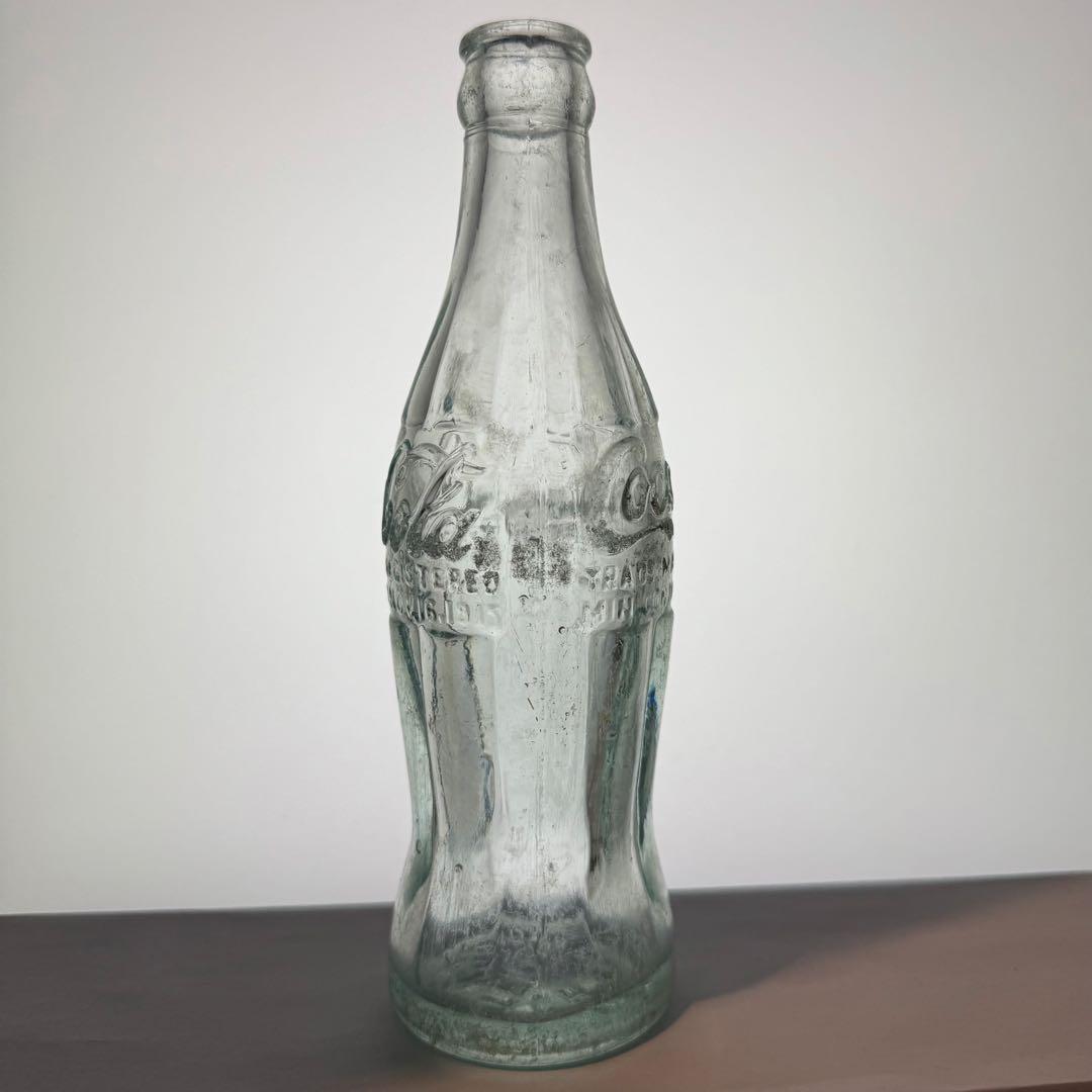 C2 1920年代　コカコーラ コンツァーボトル ライトグリーン 瓶