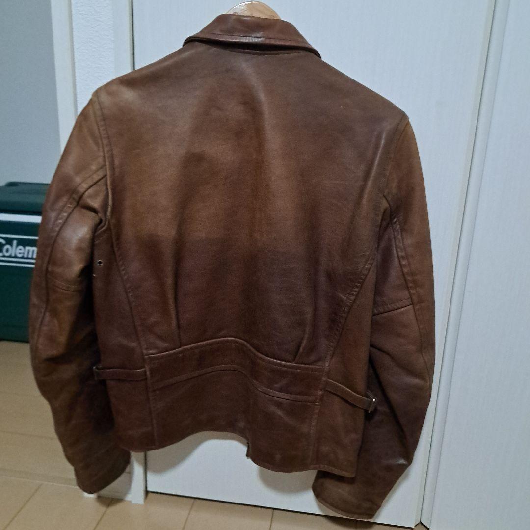 B-McCOY'S ブラウン シングルライダースジャケット 36